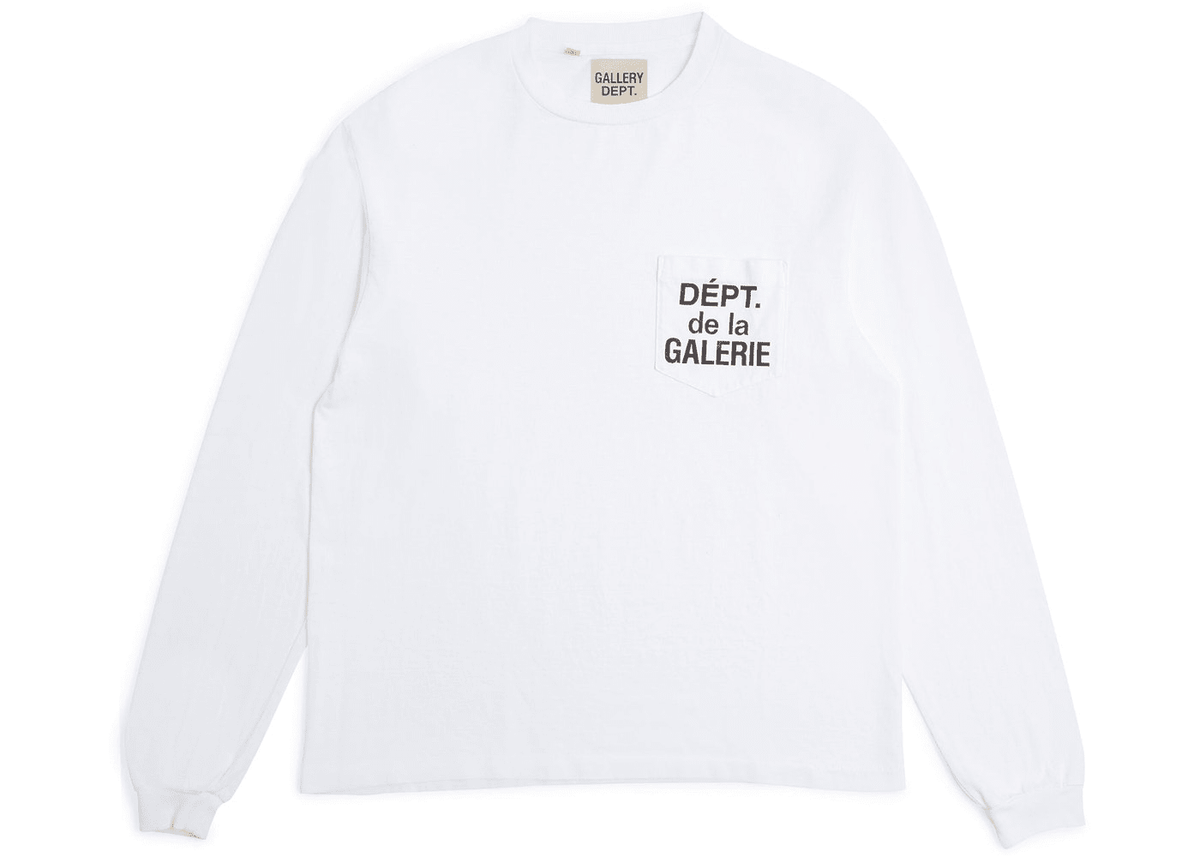 Gallery Dept. De La Galerie L/S Pocket T-Shirt White/Black